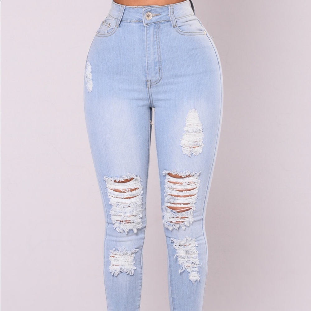 Light wash fashion nova jeans